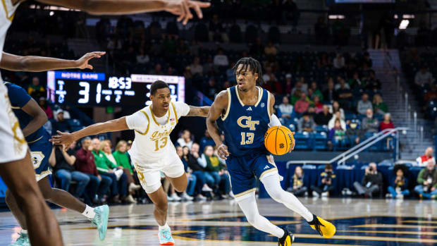 Georgia Tech guard Miles Kelly vs Notre Dame